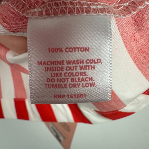 NWT Ban.do Easy Boxy Tank Red White Vertical Stripes Small - Picture 8 of 9